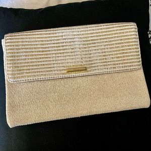 Stella & Dot Golden Beige Clutch